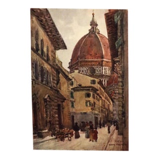 1905 Italian Original Print - Via Dei Servi - From Book Florence & Some Tuscan Cities (1905) For Sale