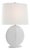 AERIN by Visual Comfort Signature Mariza Medium Table Lamp in White with Linen Shade For Sale