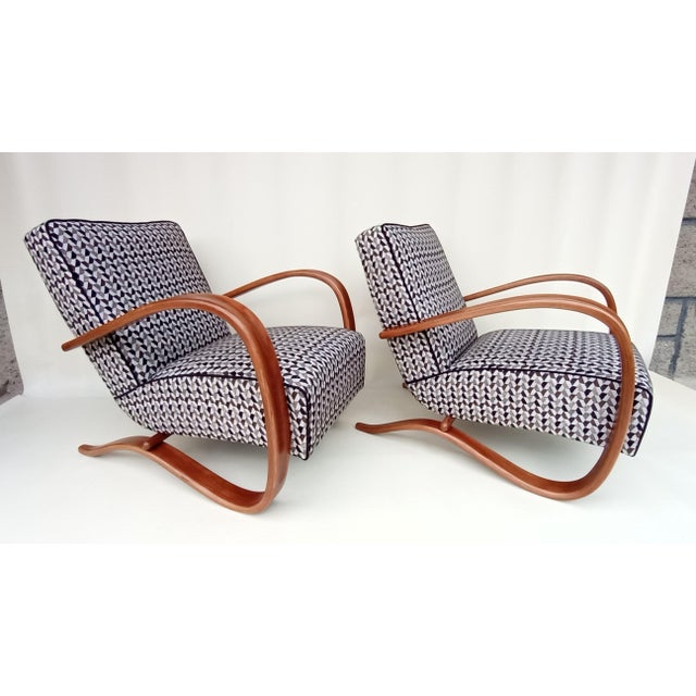 H-269 Lounge Chairs by Jindrich Halabala for Up Zavody, 1930s, Set of 2 For Sale - Image 13 of 15