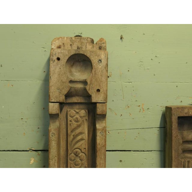 Wood Antique Wooden Plaster Gesso Cornicing Moulds, 1880, Set of 3 For Sale - Image 7 of 8