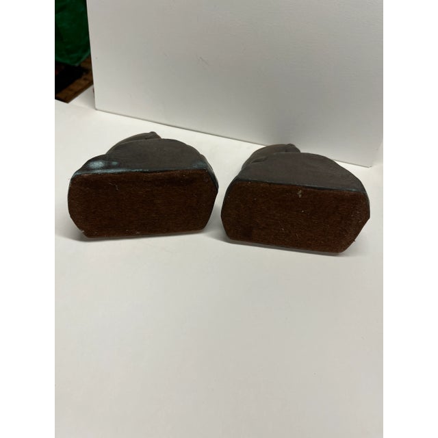 Metal 1920s Art Deco Horse Copper Bookends - a Pair For Sale - Image 7 of 7