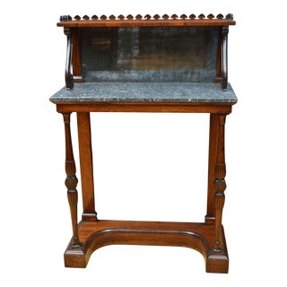Irish Regency Rosewood Console Table For Sale