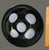Mid-Century Modern Mid-Century Modern Art Glass Black & White Dotted Centerpiece Platter For Sale - Image 3 of 6