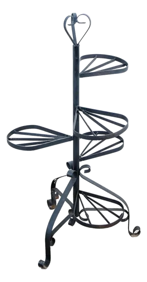 Mid Century Modern Plant Stand Garden Metal Wrought Iron Vintage Outdoor Indoor