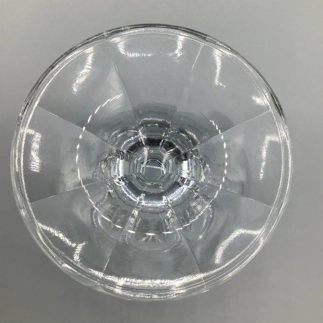 Glass Bohemian Cut Crystal Ball Stem Goblets-Set of 4 For Sale - Image 7 of 13