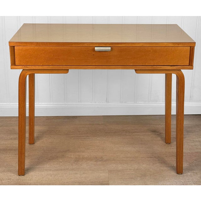 Mid-Century Modern Mid-Century Modern Thonet Bentwood Blonde Console Table Writing Desk For Sale - Image 3 of 11