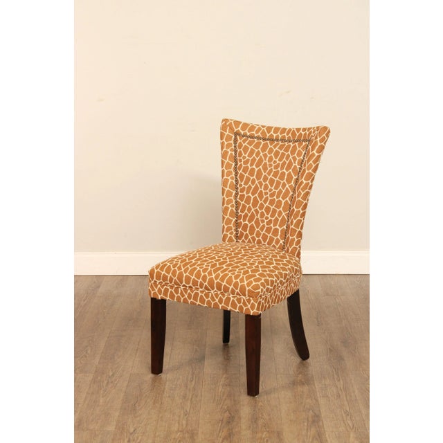 2000 - 2009 Early 21st Century Transitional Style Custom Upholstered Side Chairs - A Pair For Sale - Image 5 of 13