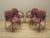 The set of four chairs was made in the 1980s, Italian production. The structure is made of metal. The chairs have original...