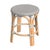 Wood Tobias 18 in. Seat Height Round Rattan Dining Stool, Gray/White Dot / Natural Rattan Frame For Sale - Image 7 of 7