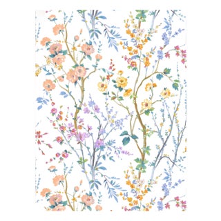 The House of Scalamandré Potpourri Wallpaper, Peach Marigold For Sale