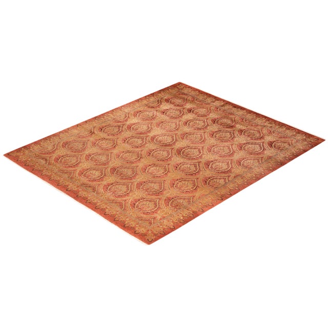 Pink Mogul, One-of-a-Kind Hand-Knotted Area Rug - Pink, 8' 0" x 9' 8" For Sale - Image 8 of 8