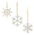 Jeweled Metal Snowflake Ornament (Set of 12) For Sale