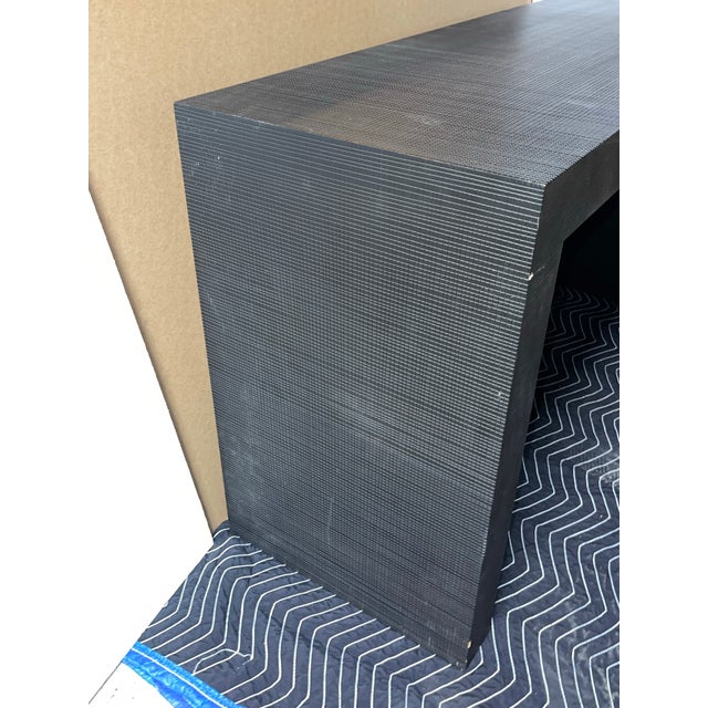 2000 - 2009 Armani Casa Ebonized Console Table in Dark Brown For Sale - Image 5 of 11