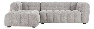 Heather Grey Tufted Sectional