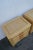 Wood Hollywood Regency Faux Bamboo Caned Large Nightstands End Side Bedside Tables a Pair For Sale - Image 7 of 12