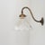 Vintage Reclaimed Glass Holophane Wall Light, 1950s For Sale - Image 4 of 8