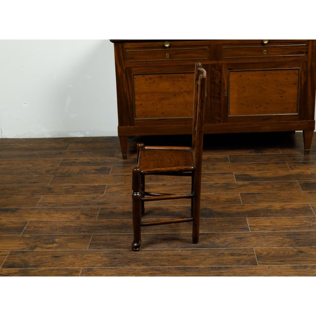 Wood Set of Eight English 1880s Oak Dining Room Side Chairs with Spindle Motifs For Sale - Image 7 of 8