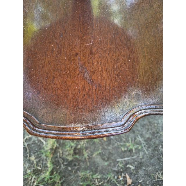 Vintage Two-Tier Mahogany Dumbwaiter Table For Sale In Palm Springs - Image 6 of 12