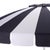 Modern Buti 9 Ft Crank Umbrella, Navy Cabana Stripe/White Pole For Sale - Image 3 of 8