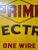 Industrial Large Vintage Lithographed Tin Electric Fence Sign For Sale - Image 3 of 7