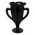 Vintage Black Glass Vase For Sale