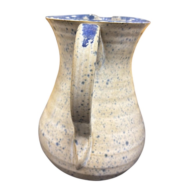 Mid 20th Century J.B. Cole Spongeware Pottery Pitcher For Sale - Image 4 of 5