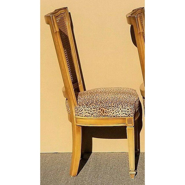 Vintage Italian Provincial Caned Back Faux Leopard Dining Desk Accent Chair Chairish