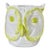 Vintage Glazed Ceramic Owl Planter Cachepot in White and Lime Green For Sale