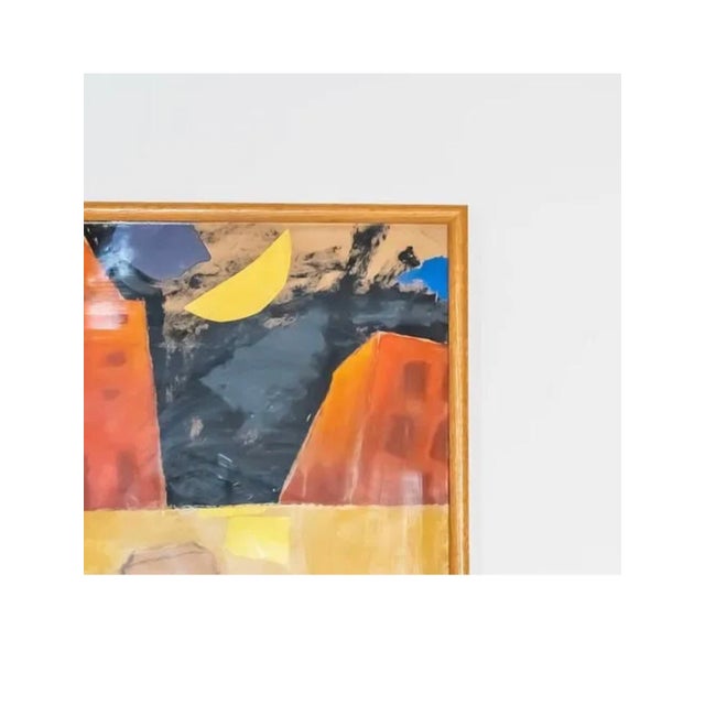 Surrealism Emilio Tadini, Italian Pop Art Mixed Media Surrealist Painting Collage Gouache Emilio Tadini For Sale - Image 3 of 12