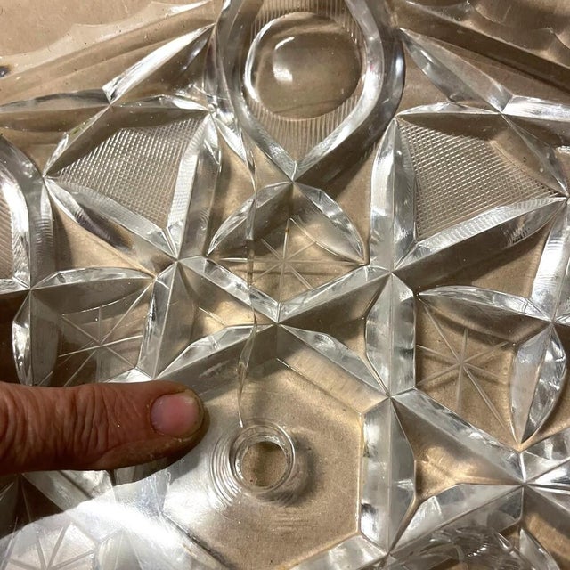 Mid-Century Modern UFO-Shaped Hanging Light in Cut Glass and Chrome, 1970s For Sale - Image 14 of 16