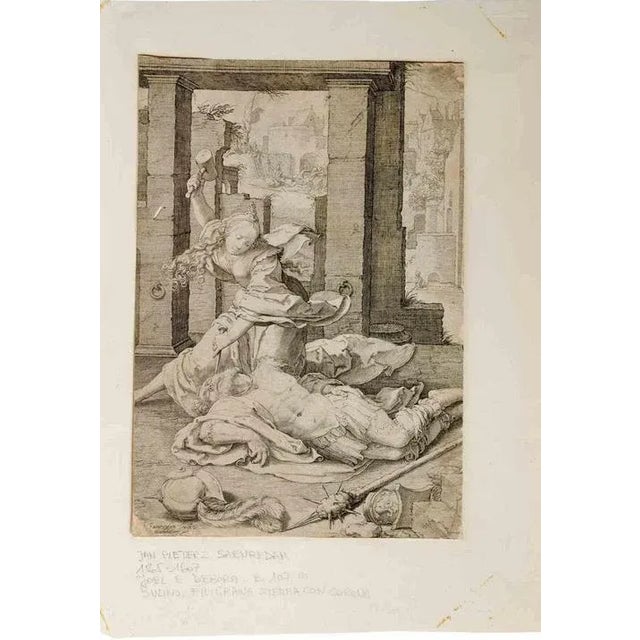 Jan Pieters Saenredam, Joen and Deborah, Etching, 17th Century For Sale - Image 5 of 5