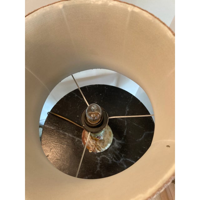 1970s Jade Lamp With Custom Shade For Sale - Image 6 of 13