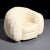 Custom Polar Bear Lounge Chair in the Manner of Jean Royère | Ivory Teddy Bouclé For Sale - Image 4 of 5