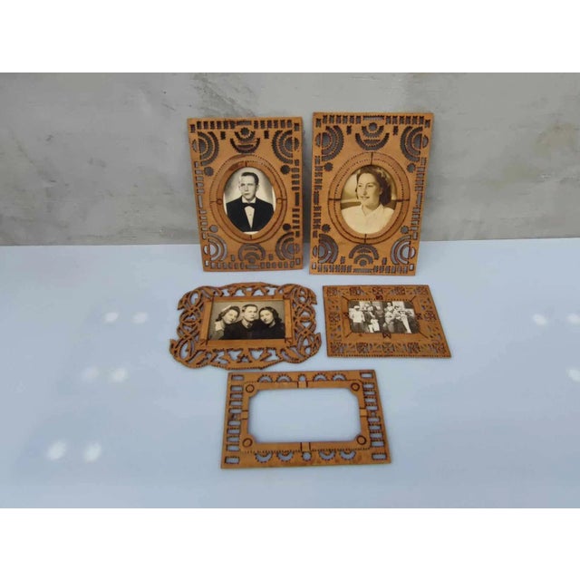 Wood Vintage Wooden Frames, 1920s, Set of 5 For Sale - Image 7 of 7