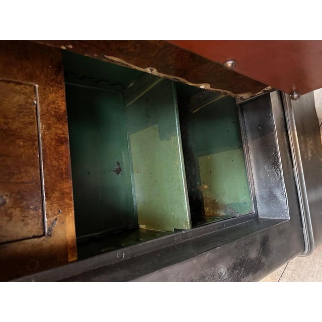 Black Vintage Safe Cabinet, 1950s For Sale - Image 8 of 13