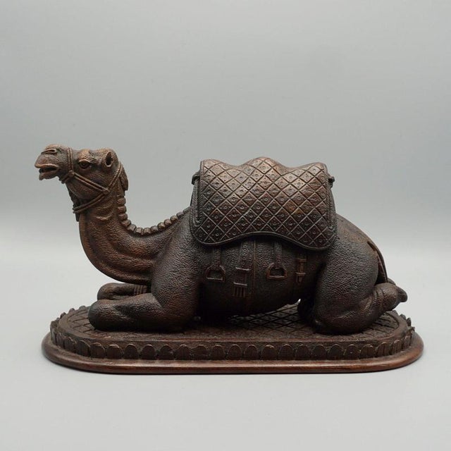Carved Wooden Recumbent Camel, 1890s For Sale - Image 10 of 10
