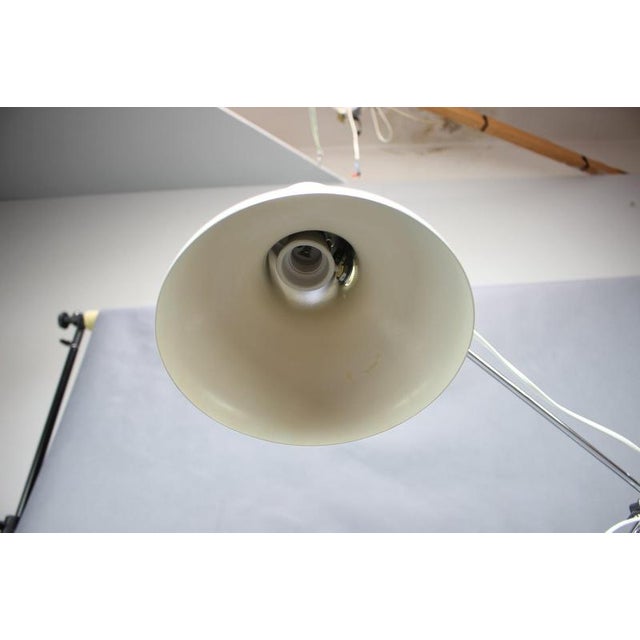 Gold Vintage White Clip-on Adjustable Lamp attributed to Hurka for Napako, Czechoslovakia, 1970s For Sale - Image 8 of 14