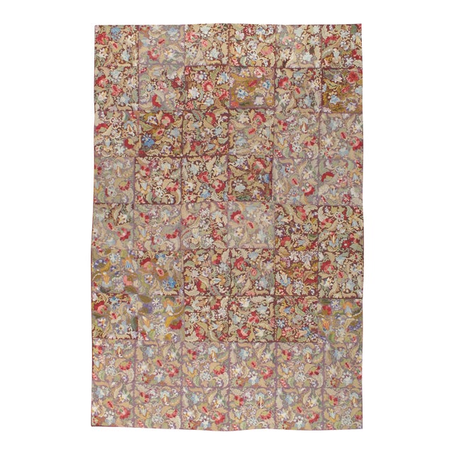 Galerie Shabab Collection Early 20th Century English Needlepoint Rug For Sale