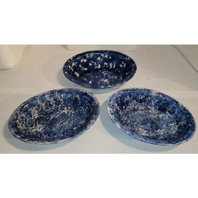 Mid 19th Century Collection of Three 19thc Sponge Ware Vegetable Bowls -3 For Sale - Image 4 of 5