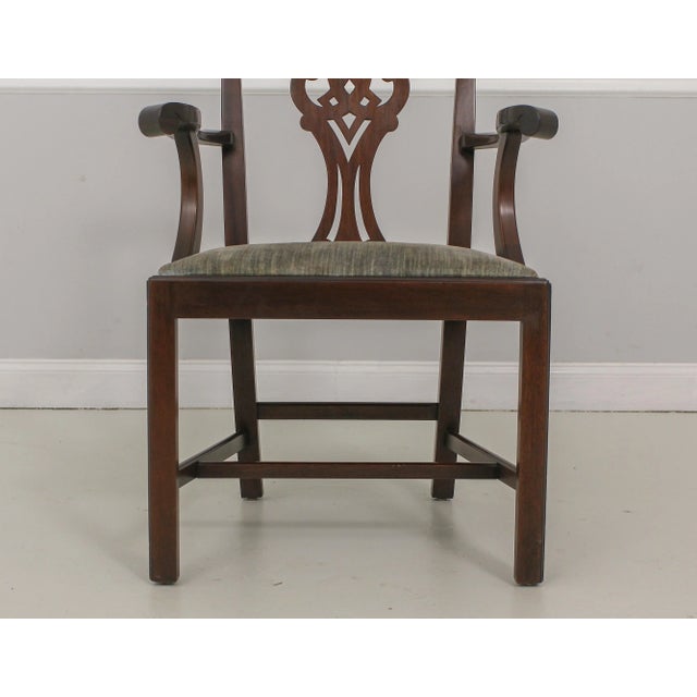 Set of 6 Henkel Harris Model 101 Mahogany Chippendale Dining Room Chairs For Sale In Philadelphia - Image 6 of 13