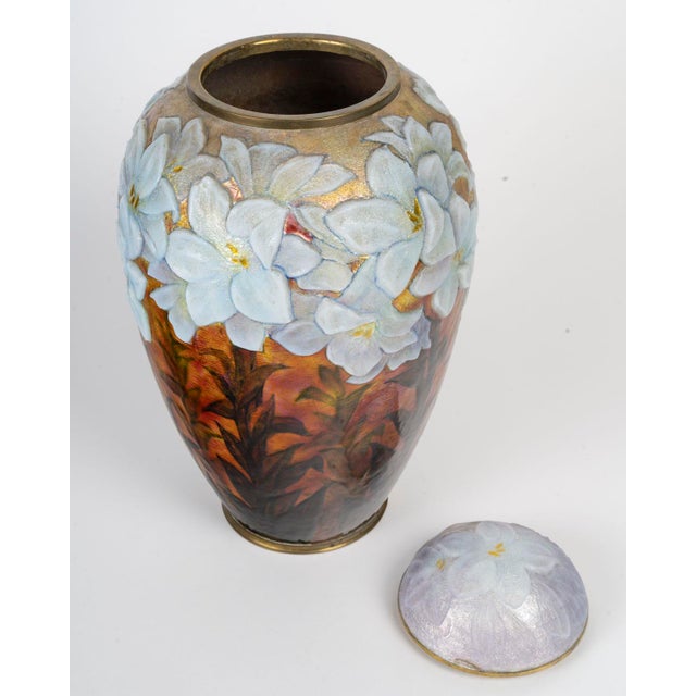 Vintage Covered Vase by Camille Fauré, 1930 For Sale - Image 4 of 5