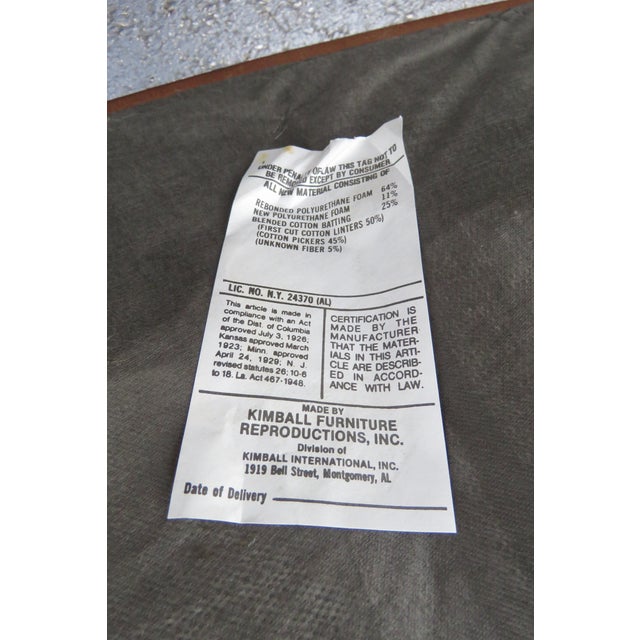 Mid 20th Century Victorian Kimball Carved Solid Mahogany Sofa Couch 6219 For Sale - Image 9 of 18