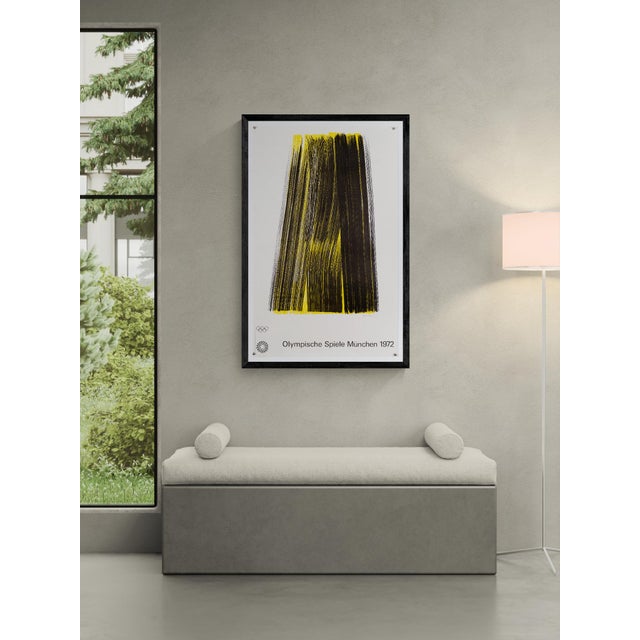 This original 1969 lithograph by Hans Hartung was created for the 1972 Munich Olympic Games. Published by Edition Olympia...