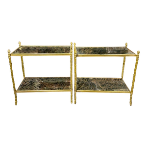 Pair of Eglomise' Side Tables