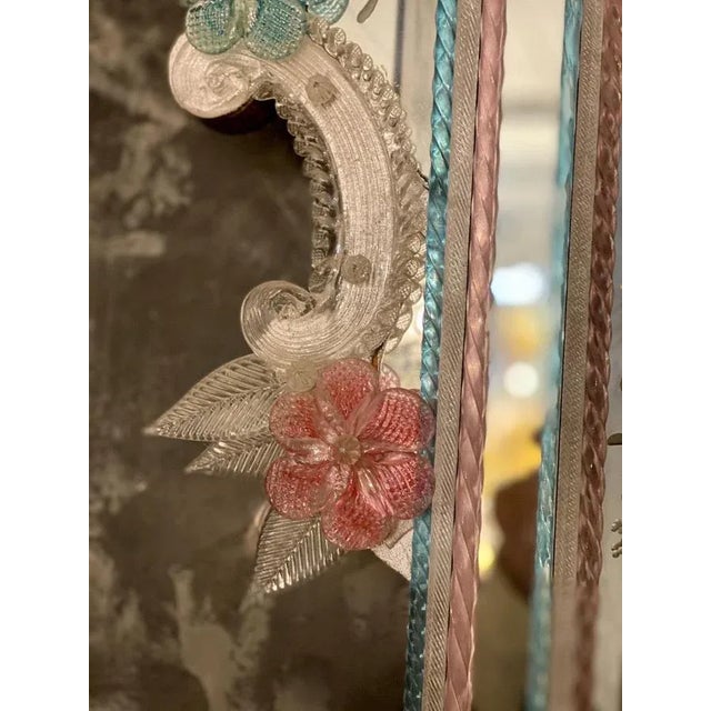 Venetian Murano Glass Mirror For Sale - Image 9 of 10