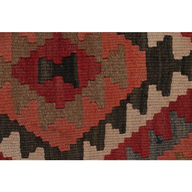 1920s Antique Persian Kilim in Black, Red and Blue Tribal Patterns For Sale In New York - Image 6 of 8