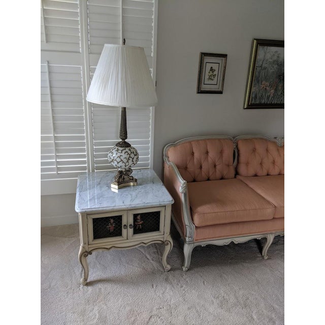 Vintage 1960 S Brass And Antique White Glass Lamp Chairish