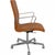 Arne Jacobsen Oxford office chair, reupholstered in cognac Nevada anilin leather, and with a chrome frame and armrests....