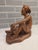 1950s Mid-Century Modern Realism Balinese Modernist "Seated Philosopher" Satinwood Sculpture For Sale - Image 4 of 12
