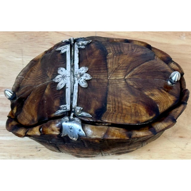 19th Century Continental Tortoise Shell Silver Mounted 2 Compartmented ...